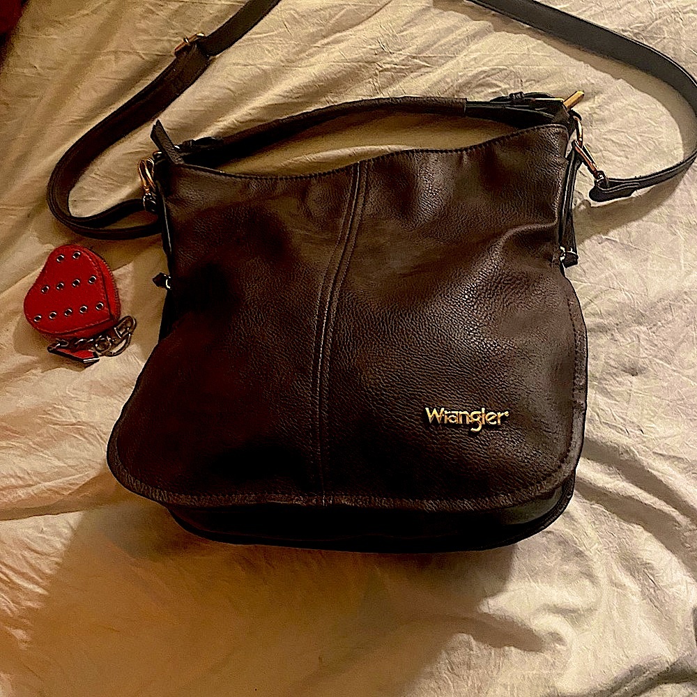 Leather Purses & Handbags Hobo Crossbody Bags Women,by Johnny Moon for Wrangler - Picture 5 of 8